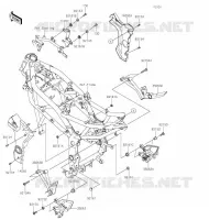 PIECE DE CADRE (COUVERTURE) pour Kawasaki NINJA 125 2020