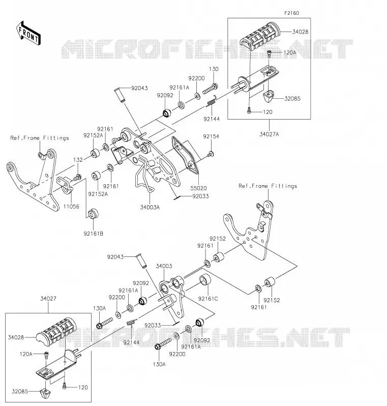 REPOSE PIED Kawasaki MOTOS 650 2020 VULCAN S ABS CAFE  EN650ELF