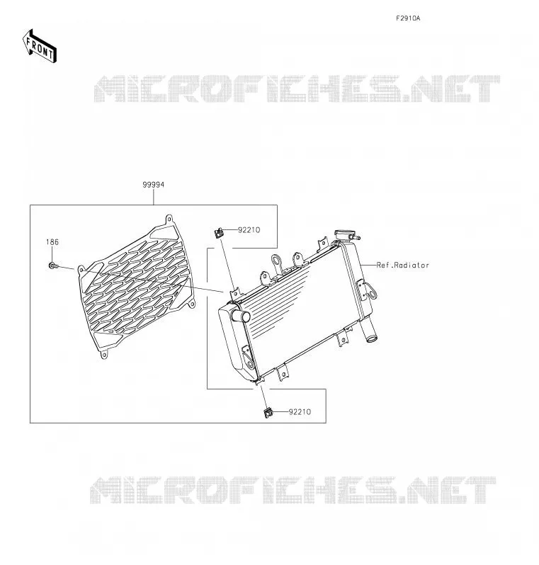 Accessory(Radiator Screen) Kawasaki MOTOS 400 2020 NINJA 400  EX400GLFA
