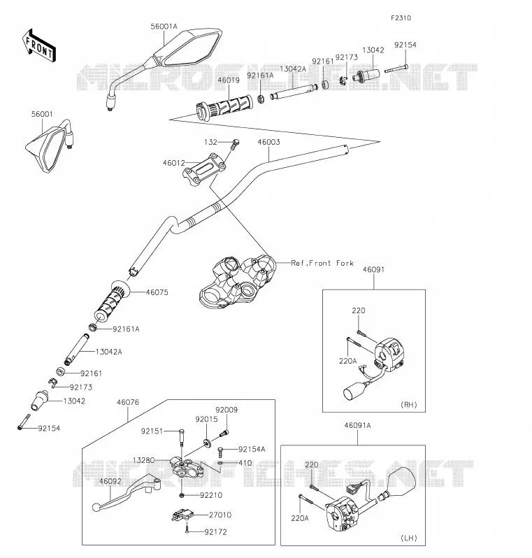 GUIDON Kawasaki MOTOS 300 2019 VERSYS-X 300  KLE300BKF