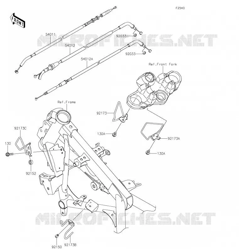 CABLES Kawasaki MOTOS 300 2020 VERSYS-X 300  KLE300BLFA