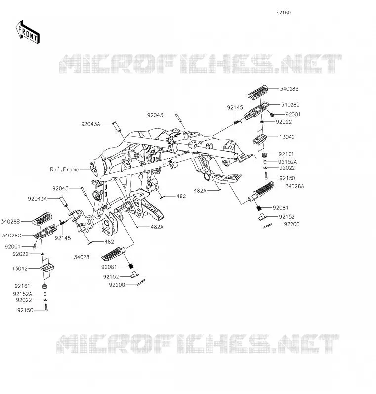 REPOSE PIED Kawasaki MOTOS 300 2019 VERSYS-X 300  KLE300CKFA