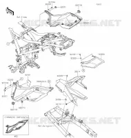 CACHE LAT&Eacute;RAL/GARDE CHAINE pour Kawasaki VERSYS-X 300 2019