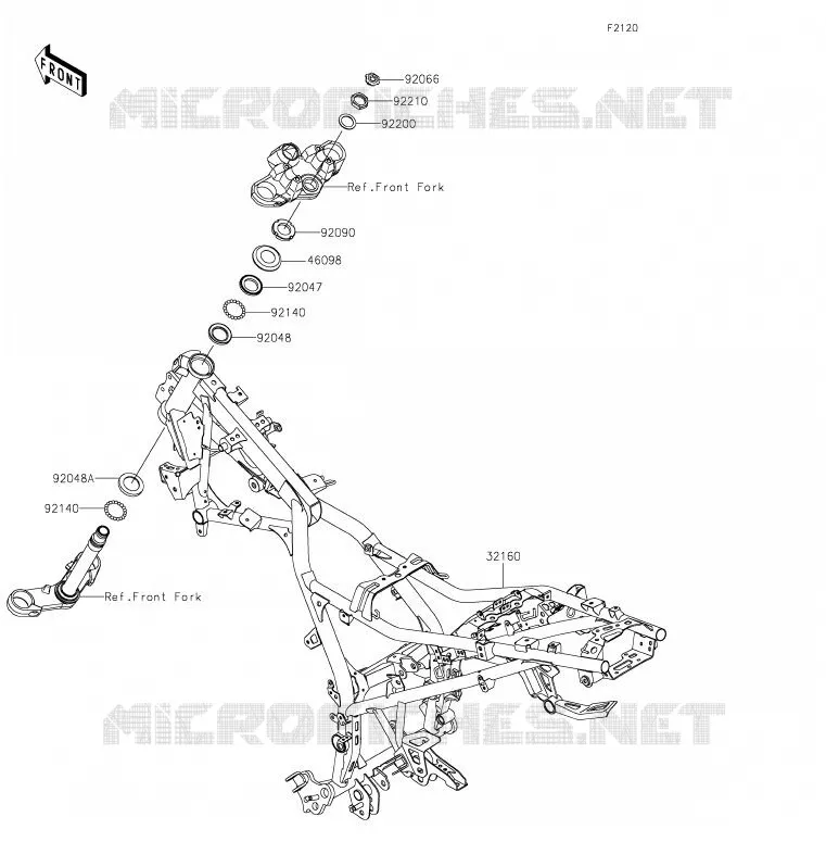 CH&Acirc;SSIS Kawasaki MOTOS 300 2019 VERSYS-X 300  KLE300CKFA
