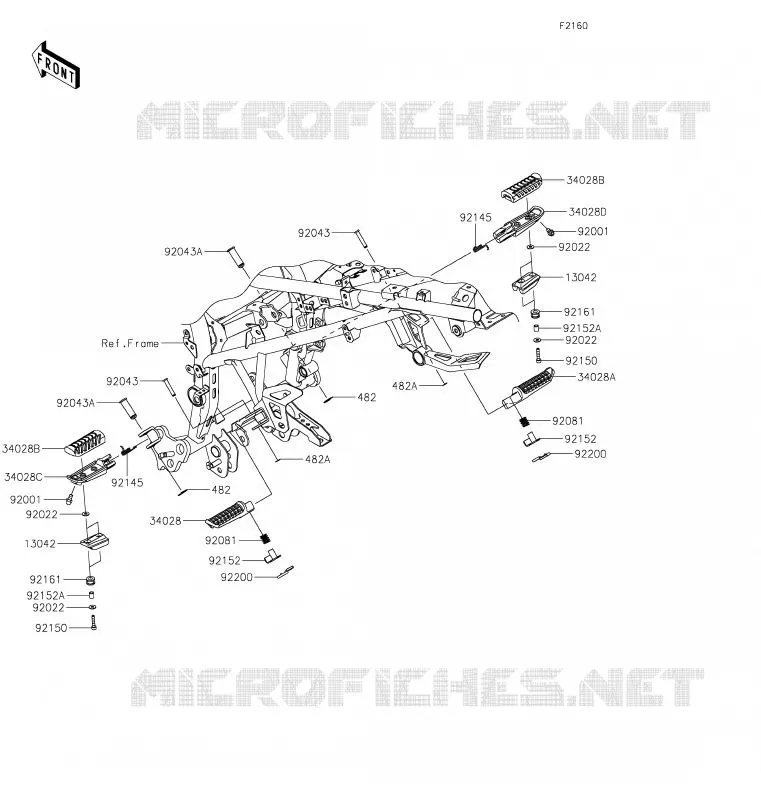 REPOSE PIED Kawasaki MOTOS 300 2019 VERSYS-X 300  KLE300CKFA