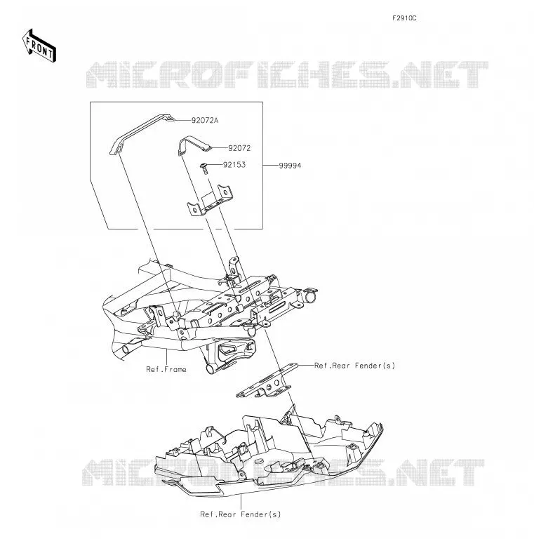 ACCESSOIRE (SUPPORT ANTIVOL U) Kawasaki MOTOS 650 2020 VERSYS 650  KLE650FLF