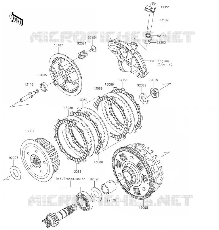 EMBRAYAGE Kawasaki MOTOS 650 2020 VERSYS 650  KLE650FLF