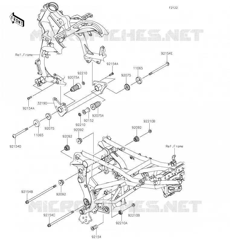 SUPPORT MOTEUR Kawasaki MOTOS 650 2020 VERSYS 650  KLE650FLF