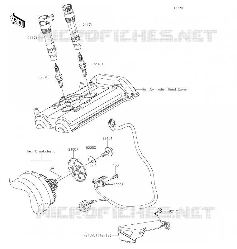 SYSTEME D&acute;ALLUMAGE Kawasaki MOTOS 650 2020 VERSYS 650  KLE650FLF