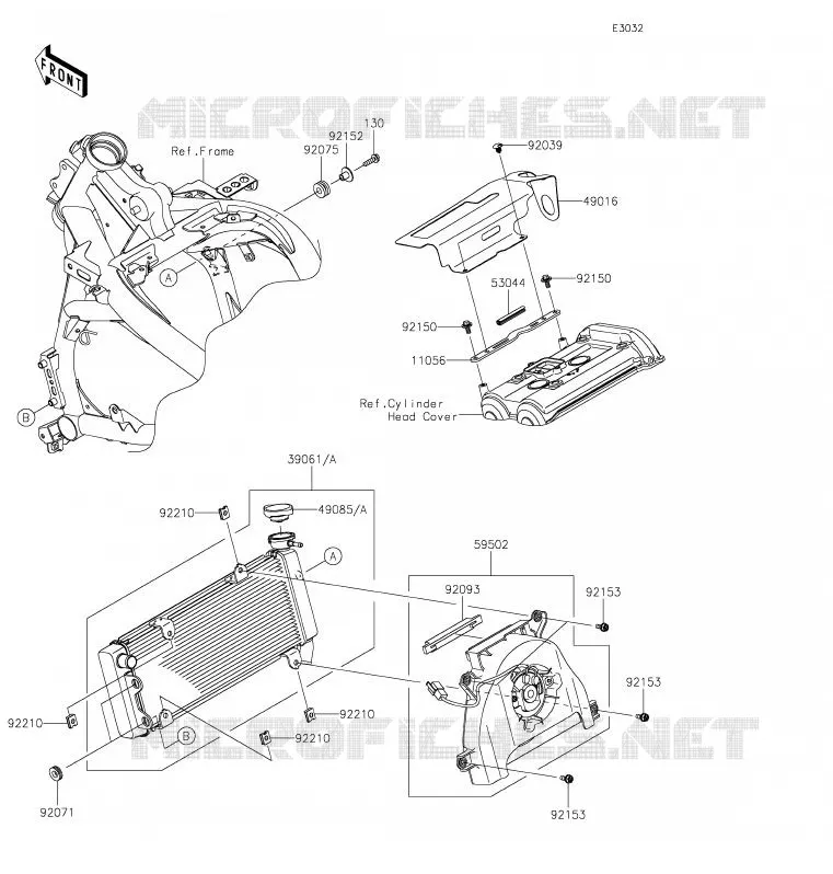 RADIATEUR Kawasaki MOTOS 650 2020 VERSYS 650  KLE650FLF
