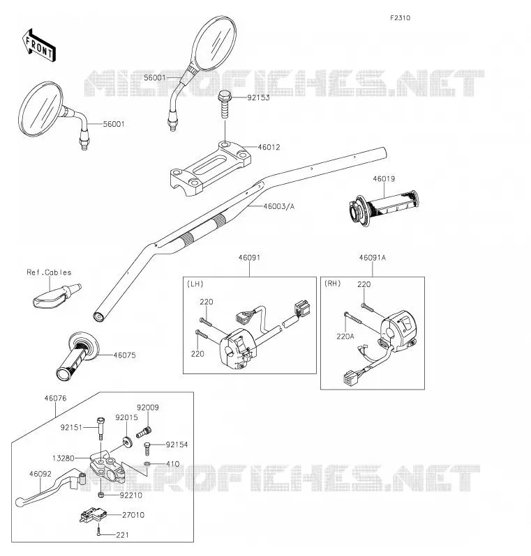 GUIDON Kawasaki MOTOS 250 2020 KLX250  KLX250SLF