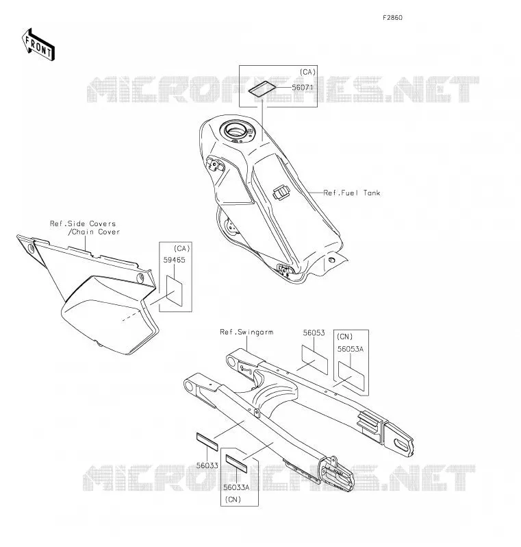 LABEL Kawasaki TOUT-TERRAIN 250 2020 KLX250  KLX250SLF