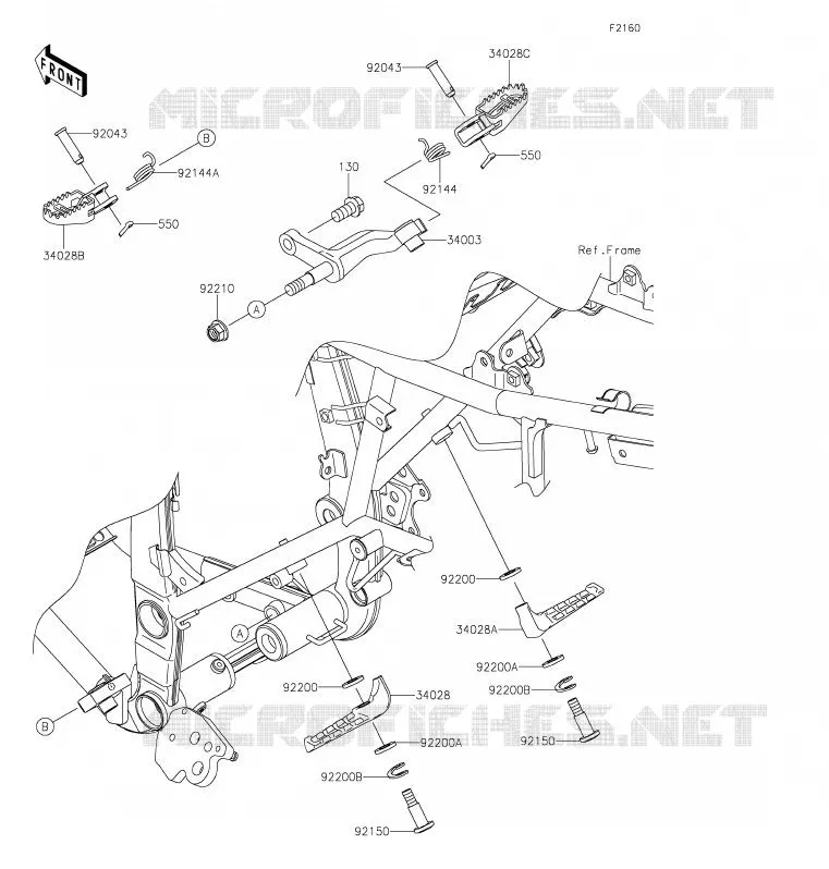 REPOSE PIED Kawasaki TOUT-TERRAIN 250 2020 KLX250  KLX250SLF