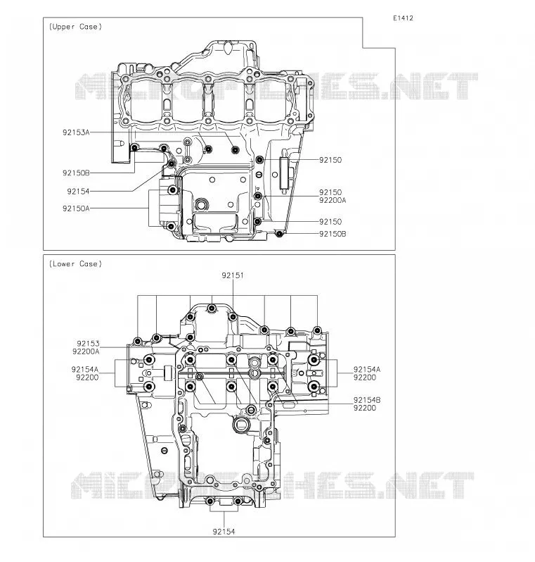 BOULON CARTER MOTEUR Kawasaki MOTOS 1000 2020 VERSYS 1000  KLZ1000CLF
