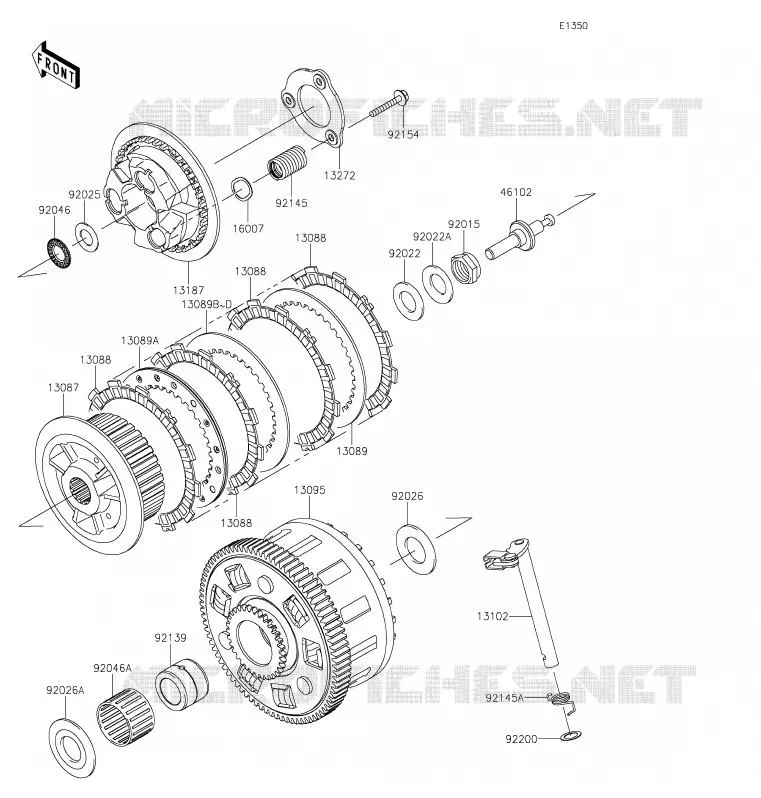 EMBRAYAGE Kawasaki MOTOS 1000 2020 VERSYS 1000  KLZ1000CLF