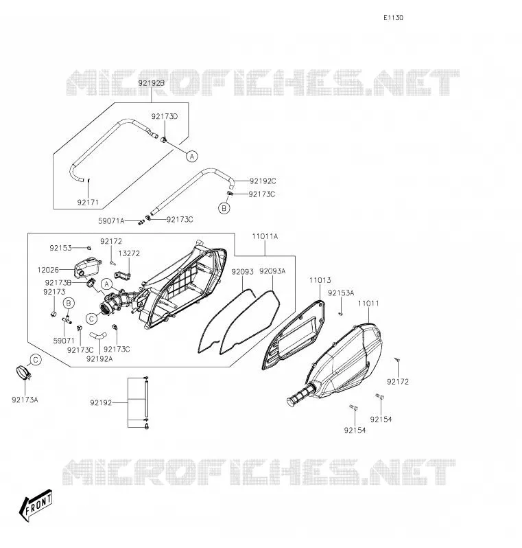 FILTRE A AIR Kawasaki SCOOTER 125 2020 J125  SC125CLF