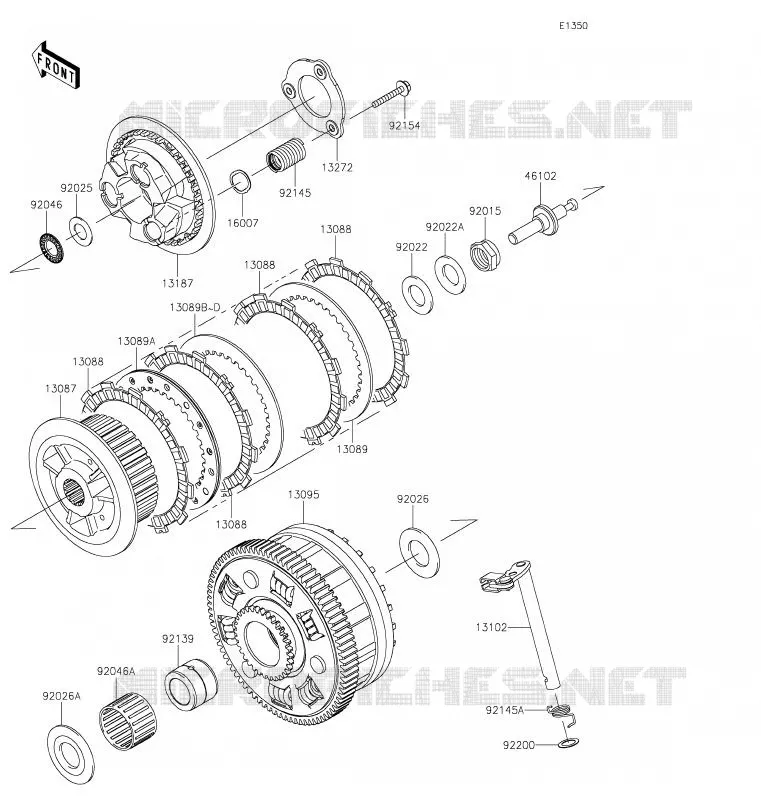 EMBRAYAGE Kawasaki MOTOS 1000 2020 Z1000  ZR1000HLF