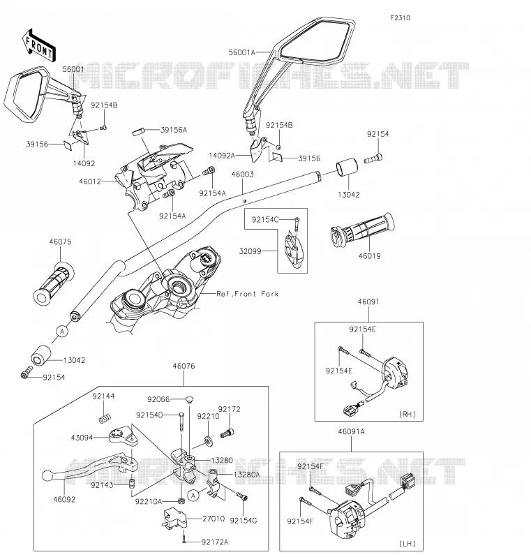 GUIDON Kawasaki MOTOS 1000 2020 Z1000  ZR1000HLF
