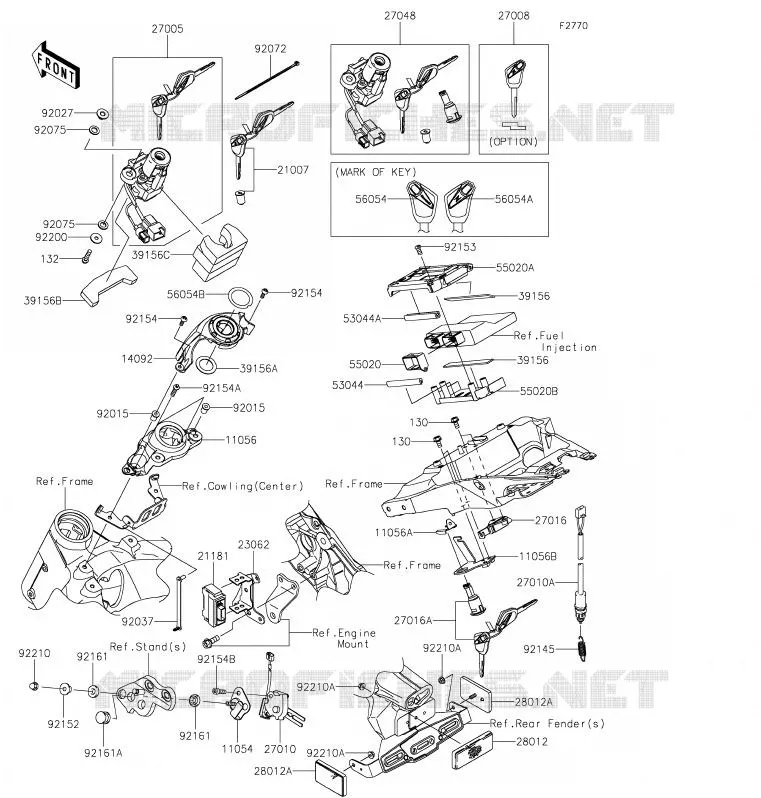 CONTACTEUR Kawasaki MOTOS 1000 2020 Z1000 R EDITION  ZR1000JLF