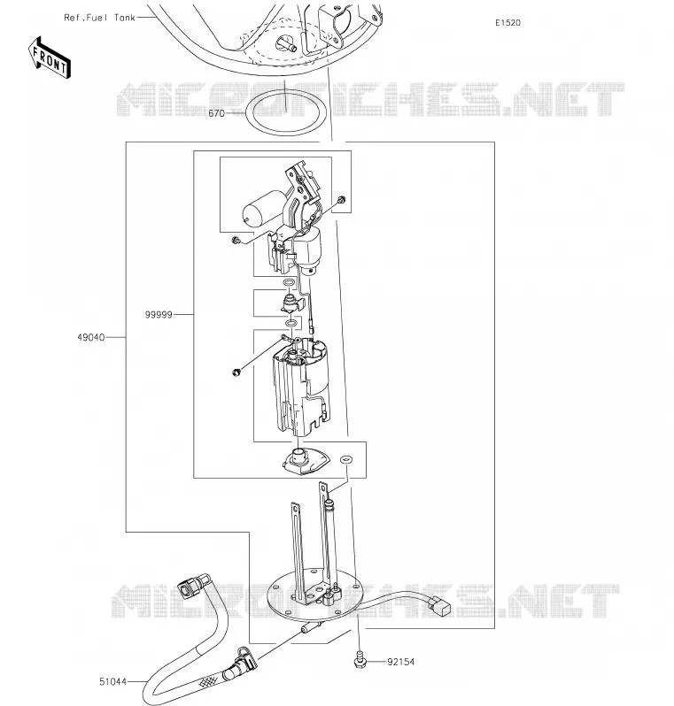 Pompe à Essence D'occasion Pour Kawasaki Z1000 2003-2005 - Vert - 98440 Km - NE 64436