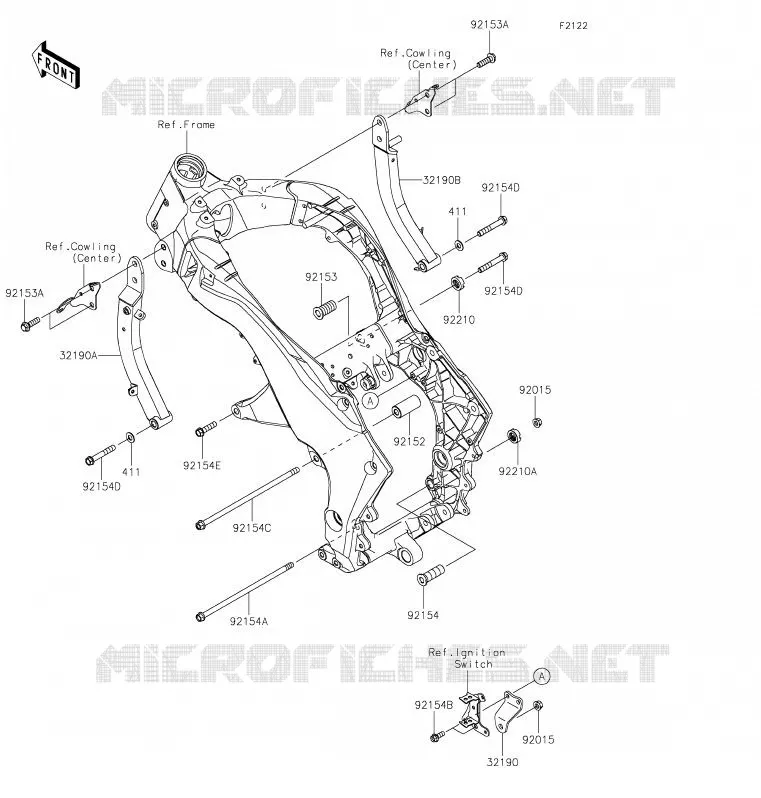 SUPPORT MOTEUR Kawasaki MOTOS 1000 2020 Z1000 R EDITION  ZR1000JLF