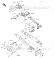 GARDE BOUE ARRI&Egrave;RE pour Kawasaki Z900 2020