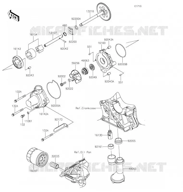 POMPE A HUILE Kawasaki MOTOS 900 2020 Z900  ZR900FLF