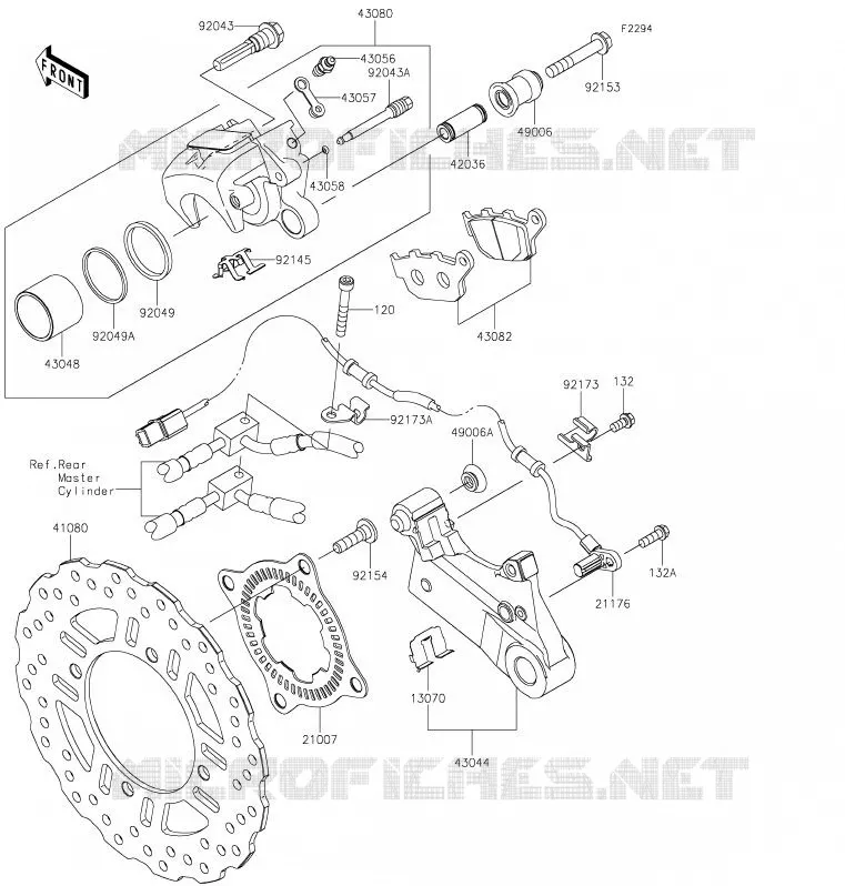 FREIN ARRIERE Kawasaki MOTOS 900 2020 Z900  ZR900HLF