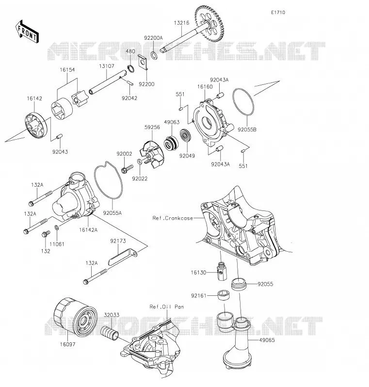 POMPE A HUILE Kawasaki MOTOS 900 2020 Z900  ZR900HLF