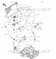 TUYAU D'EAU pour Kawasaki Z900 2020