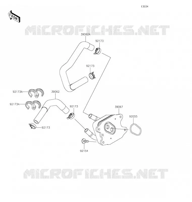 RADIATEUR D'HUILE Kawasaki MOTOS 1000 2020 NINJA H2 SX  ZX1002ALF