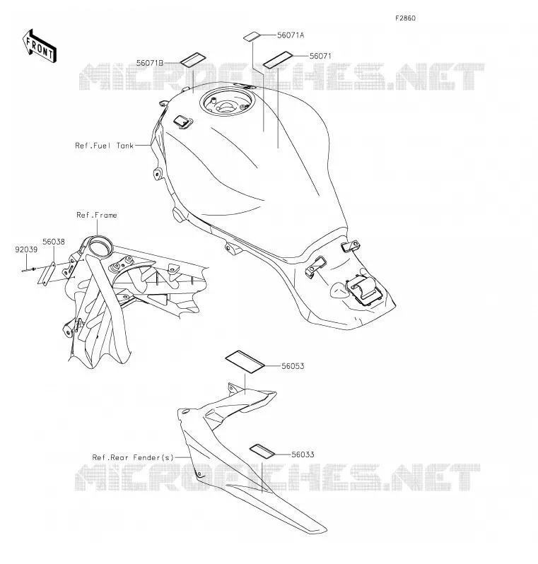LABEL Kawasaki MOTOS 1000 2020 NINJA H2 SX SE  ZX1002BLF