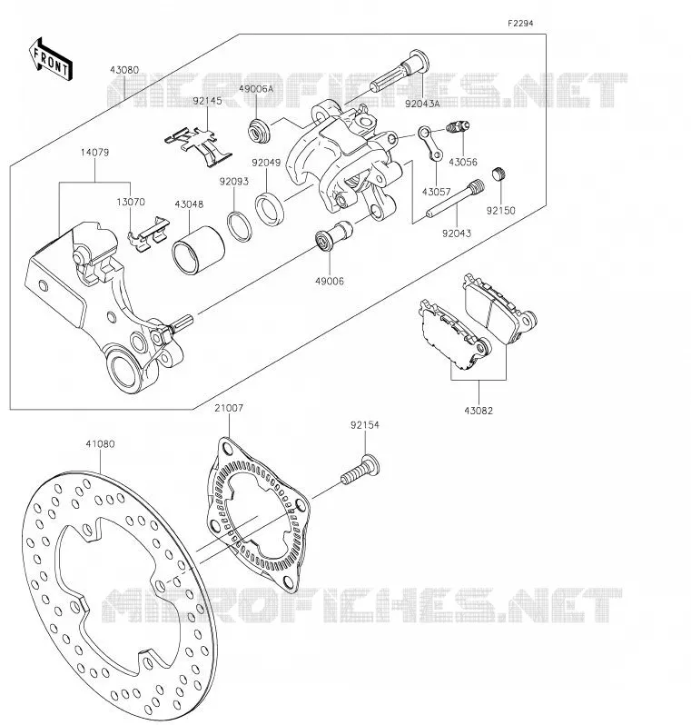 FREIN ARRIERE Kawasaki MOTOS 1000 2020 NINJA ZX-10R  ZX1002ELFA