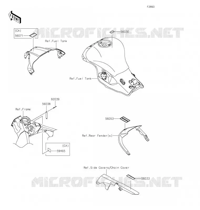 LABEL Kawasaki MOTOS 1000 2020 NINJA ZX-10R  ZX1002FLFA