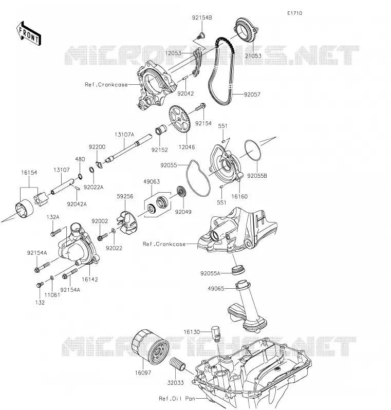 POMPE A HUILE Kawasaki MOTOS 1000 2020 NINJA ZX-10R SE  ZX1002HLF