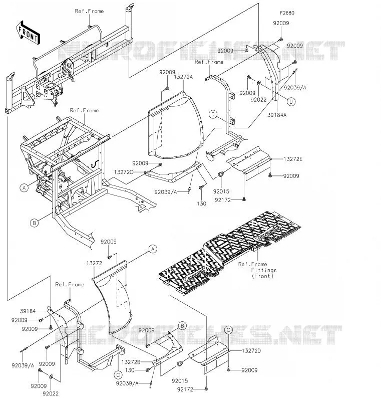 PROTECTION(S) Kawasaki SSV 1000 2020 MULE PRO-DXT  KAF1000BLF