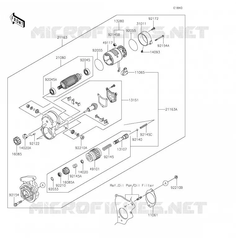 D&Eacute;MARREUR Kawasaki SSV 1000 2020 MULE PRO-DXT  KAF1000BLF