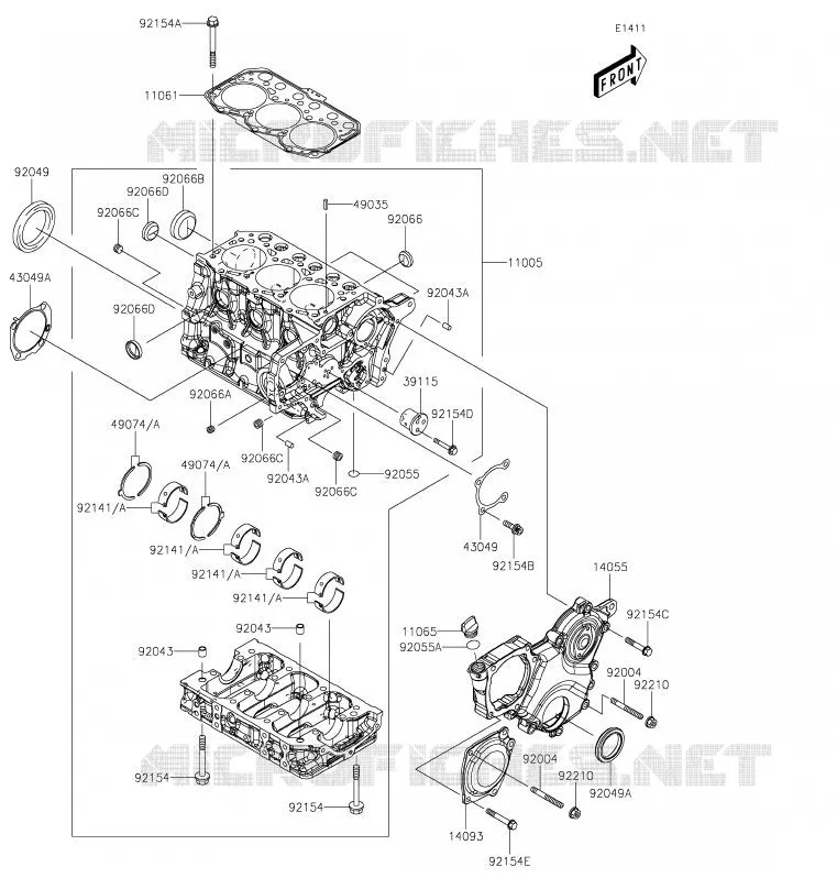 CARTER MOTEUR(S) Kawasaki SSV 1000 2020 MULE PRO-DX  KAF1000ELF