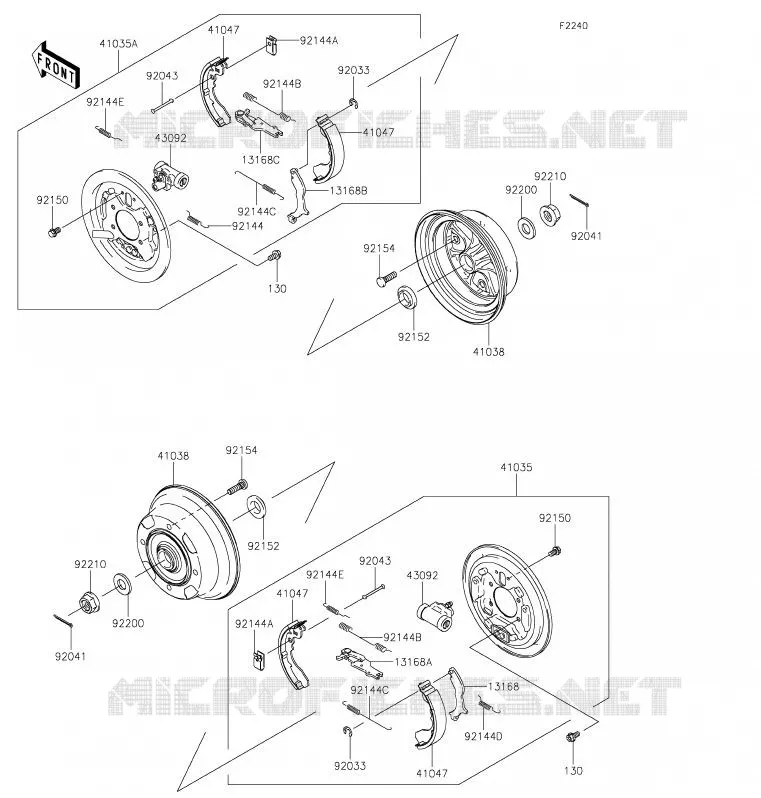 MOYEU ARRIERE/FREIN Kawasaki SSV 400 2020 MULE SX  KAF400JLF