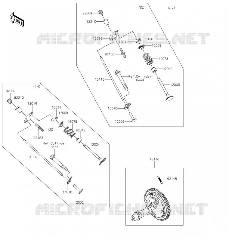 SOUPAPE/ARBRE A CAME Kawasaki SSV 400 2020 MULE SX  KAF400JLF