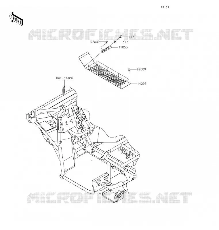 SUPPORT MOTEUR Kawasaki SSV 400 2020 MULE SX  KAF400JLF