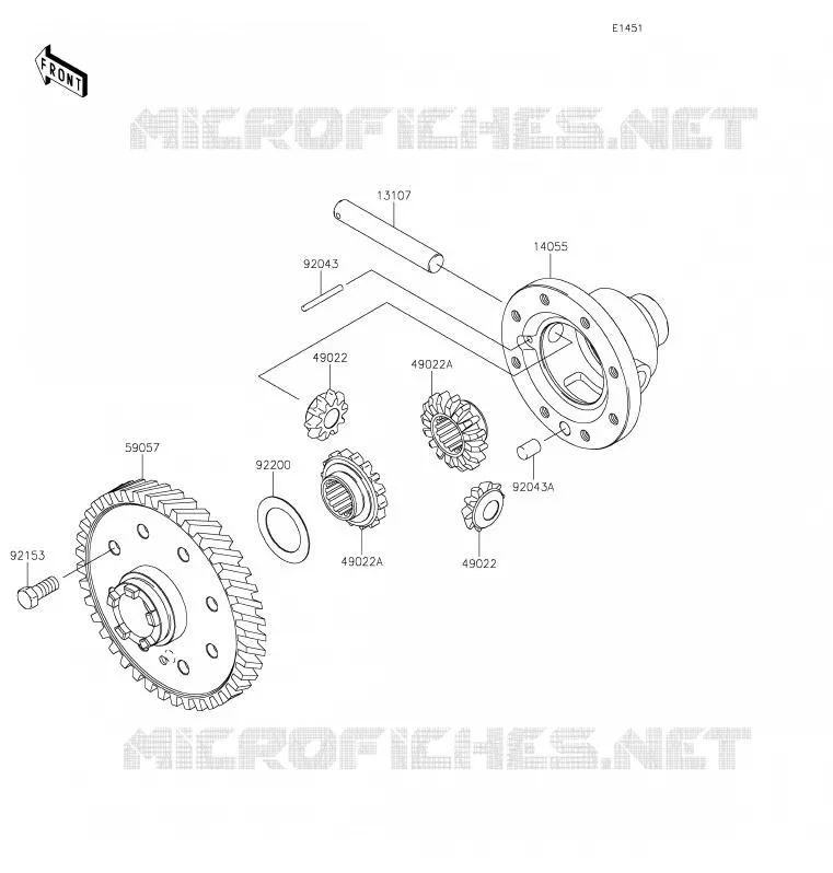 DIFFERENTIEL Kawasaki SSV 400 2020 MULE SX  KAF400RLF