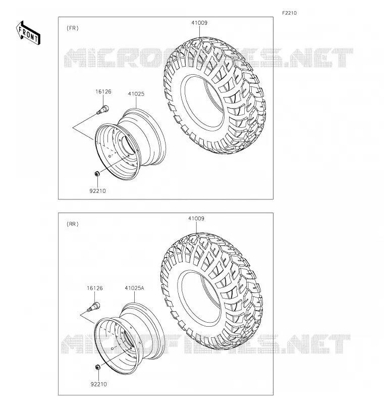 ROUE/PNEUS Kawasaki SSV 400 2020 MULE SX  KAF400RLF