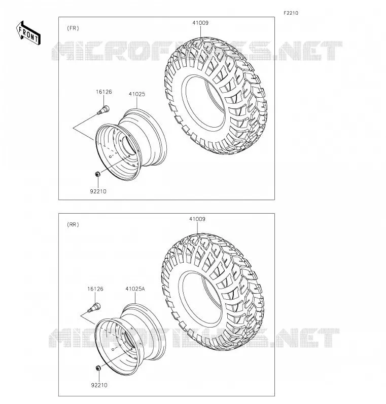 ROUE/PNEUS Kawasaki SSV 400 2020 MULE SX  KAF400SLF