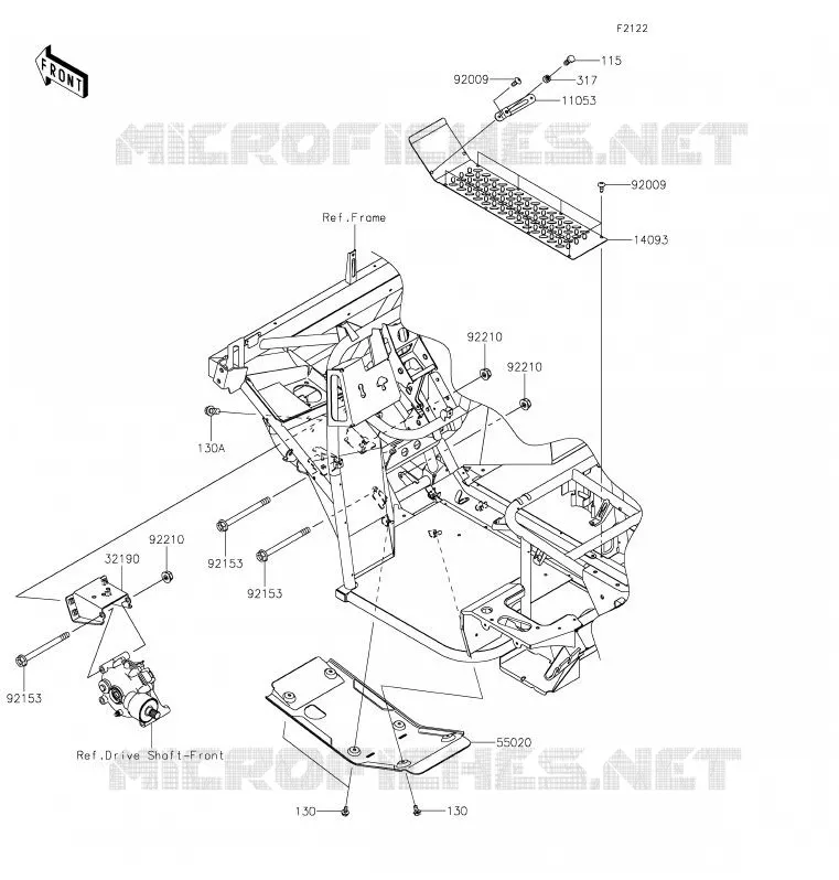 SUPPORT MOTEUR Kawasaki SSV 400 2020 MULE SX  KAF400WLF