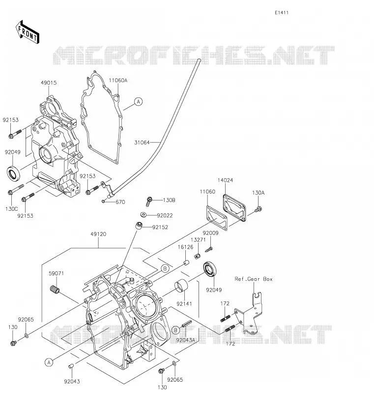 CARTER MOTEUR(S) Kawasaki SSV 620 2020 MULE 4010 4X4  KAF620MLF