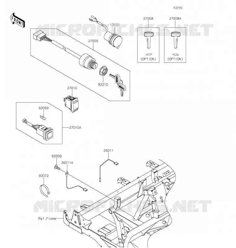 CONTACTEUR Kawasaki SSV 620 2020 MULE 4010 4X4  KAF620MLF