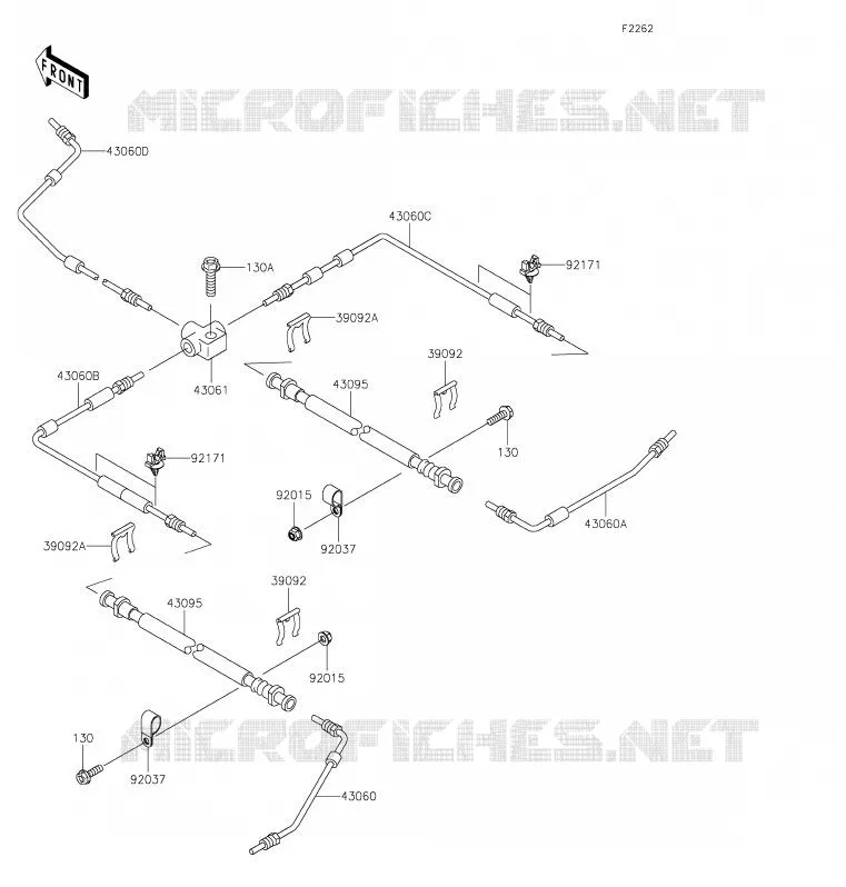 DURITE DE FREIN Kawasaki SSV 620 2020 MULE 4010 4X4  KAF620MLF