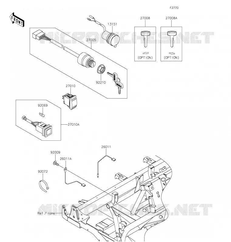 CONTACTEUR Kawasaki SSV 620 2020 MULE 4010 4X4  KAF620MLF