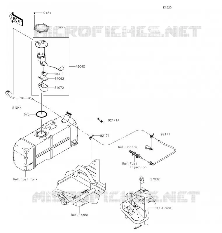 POMPE A ESSENCE Kawasaki SSV 620 2020 MULE 4000  KAF620PLF